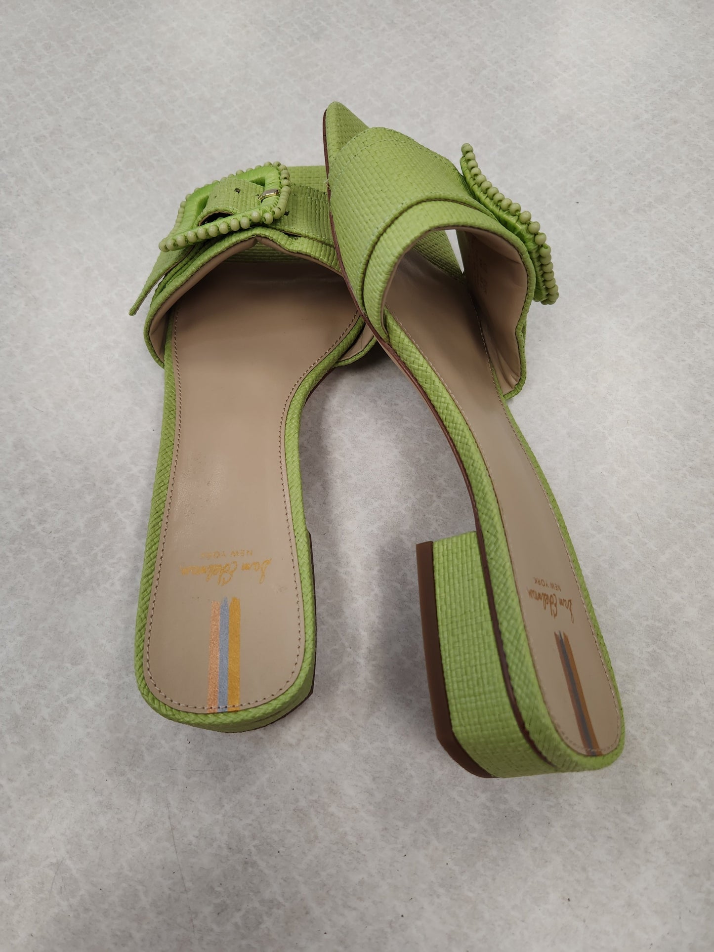 Green Sandals Heels Block Sam Edelman, Size 8