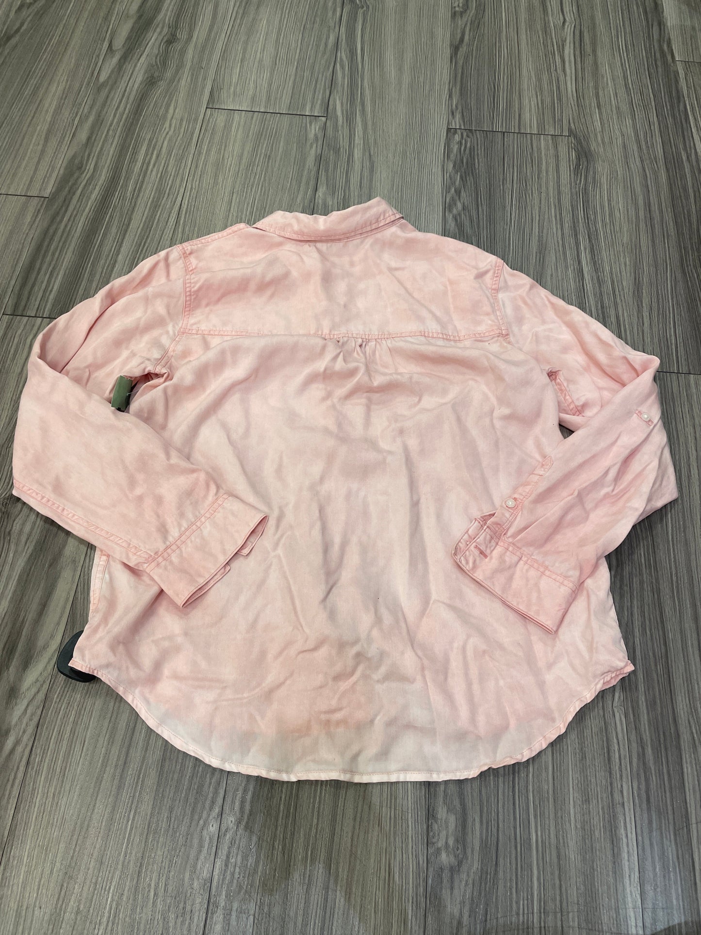 Pink Blouse Long Sleeve Time And Tru, Size M