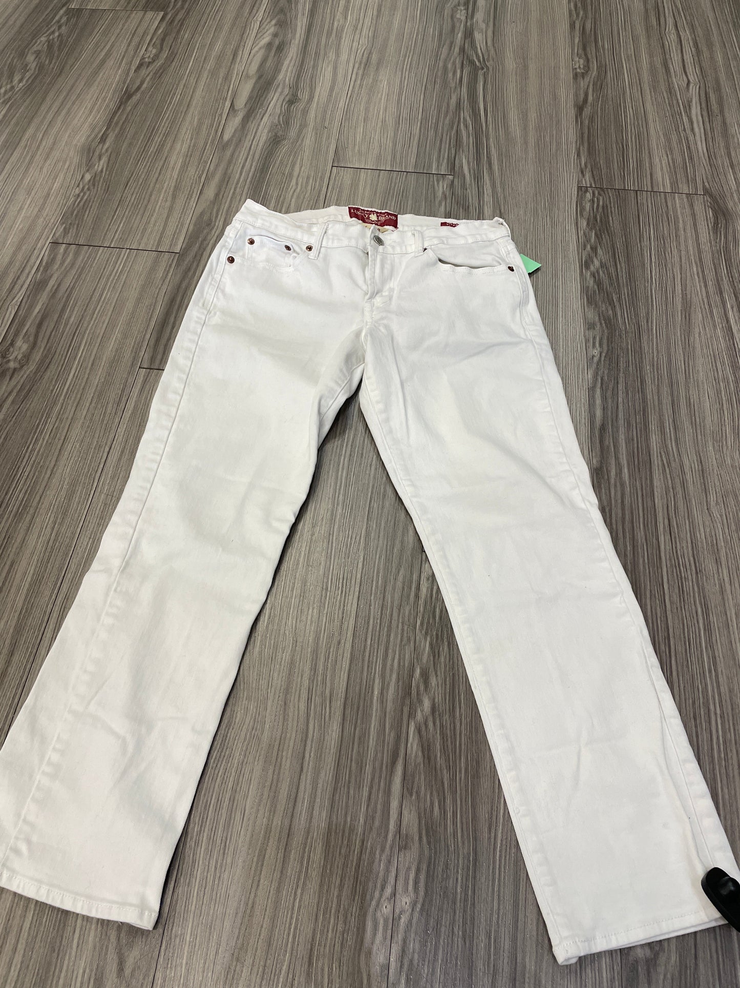 White Jeans Cropped Lucky Brand, Size 6