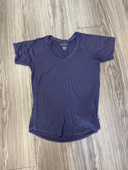 Top Short Sleeve By American Eagle In Purple, Size: S