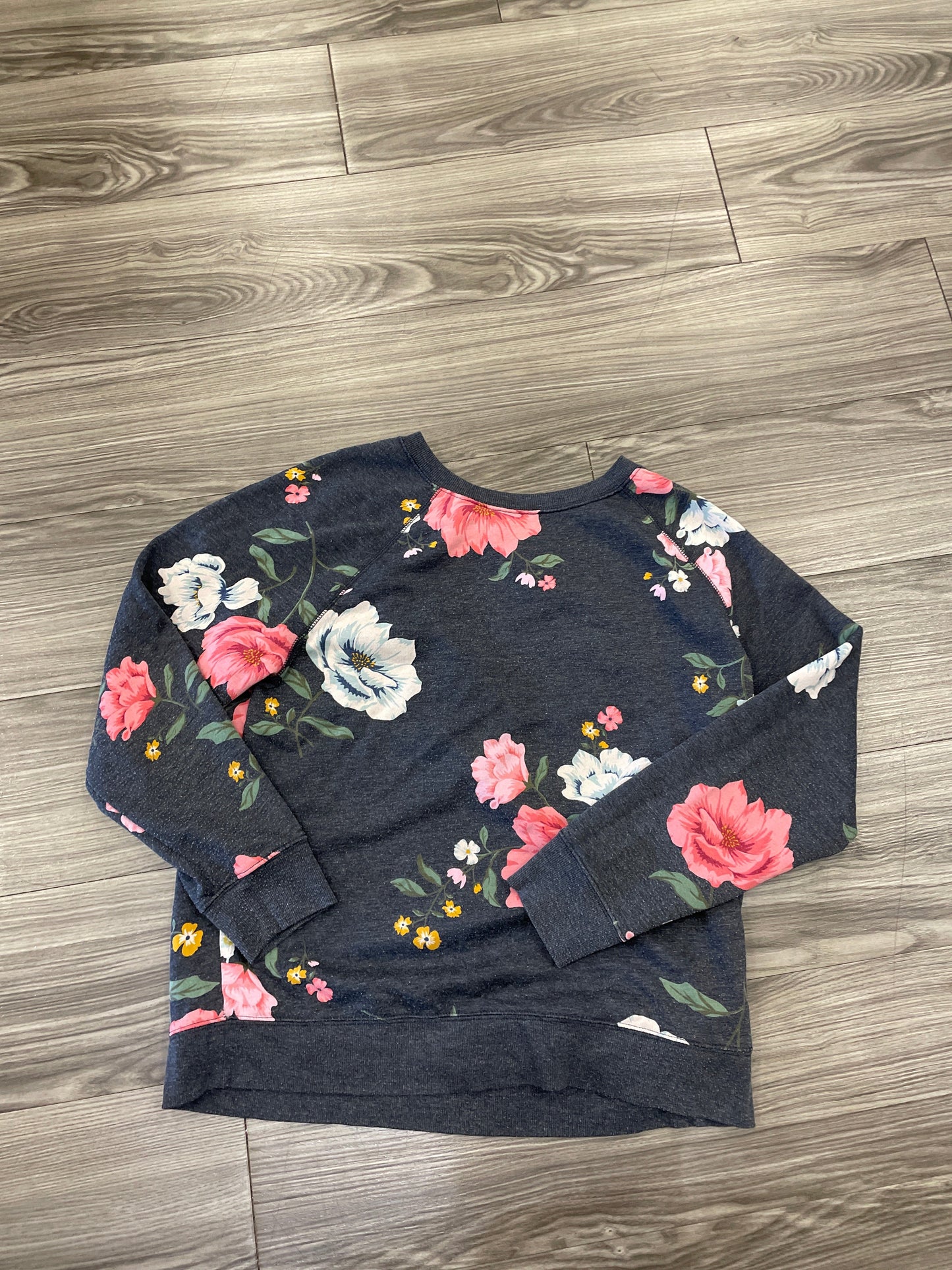 Sweatshirt Crewneck By Old Navy In Floral Print, Size: L