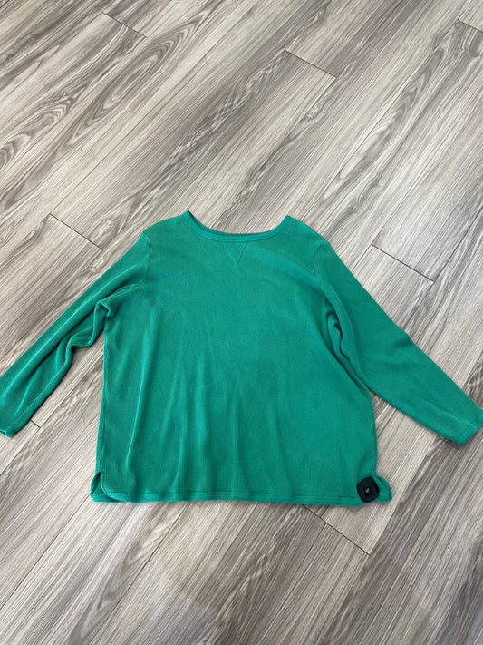 Sweatshirt Crewneck By Woman Within In Green, Size: Xl