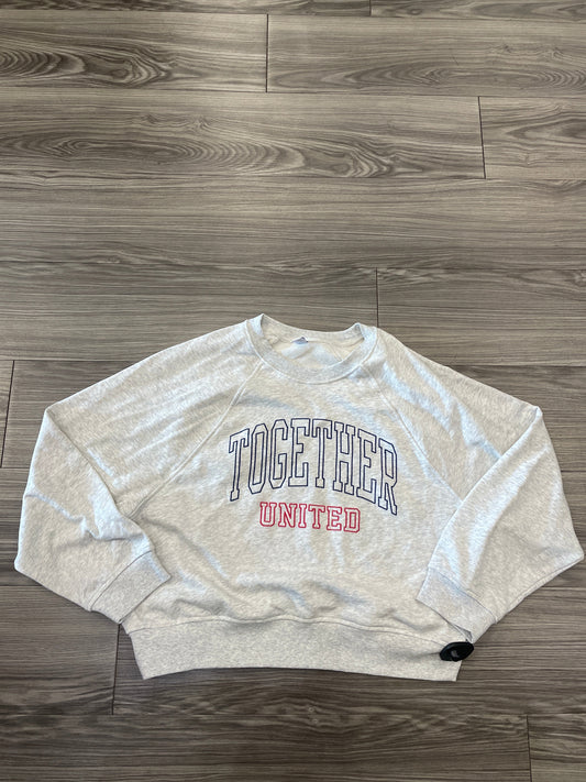 Sweatshirt Crewneck By Old Navy In Grey, Size: L