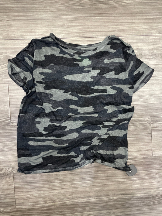 Top Short Sleeve By Lucky Brand In Camouflage Print, Size: Xl