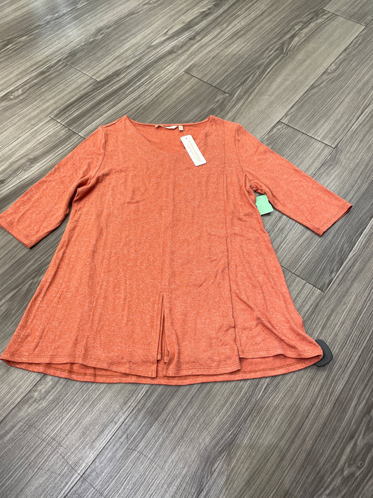 Top Long Sleeve By Soft Surroundings In Orange, Size: L