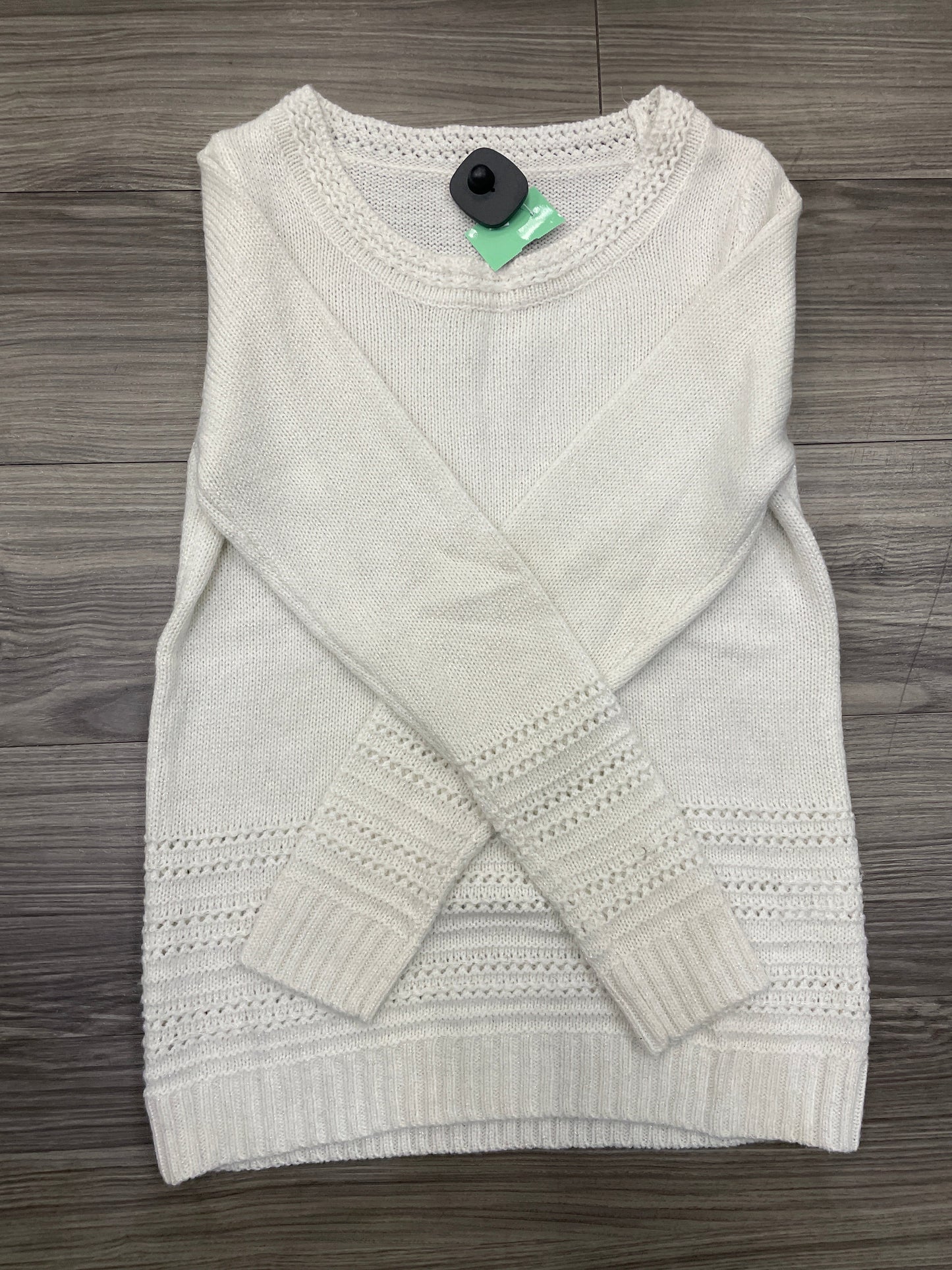 Sweater By Dressbarn In White, Size: S