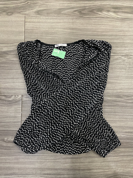 Top Long Sleeve By Zara In Black, Size: M