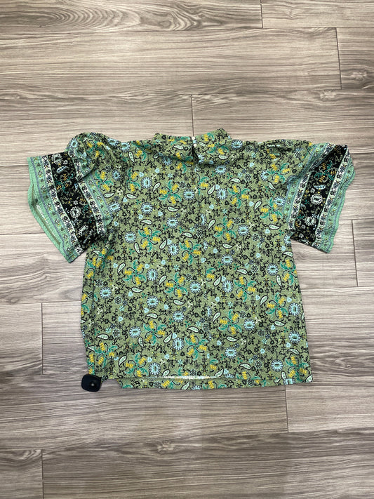 Top Short Sleeve By Loft In Green, Size: L