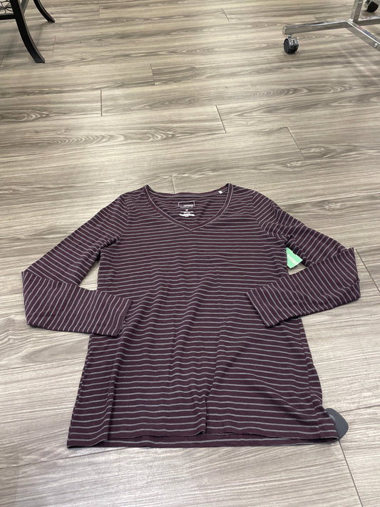 Striped Pattern Top Long Sleeve Sonoma, Size M