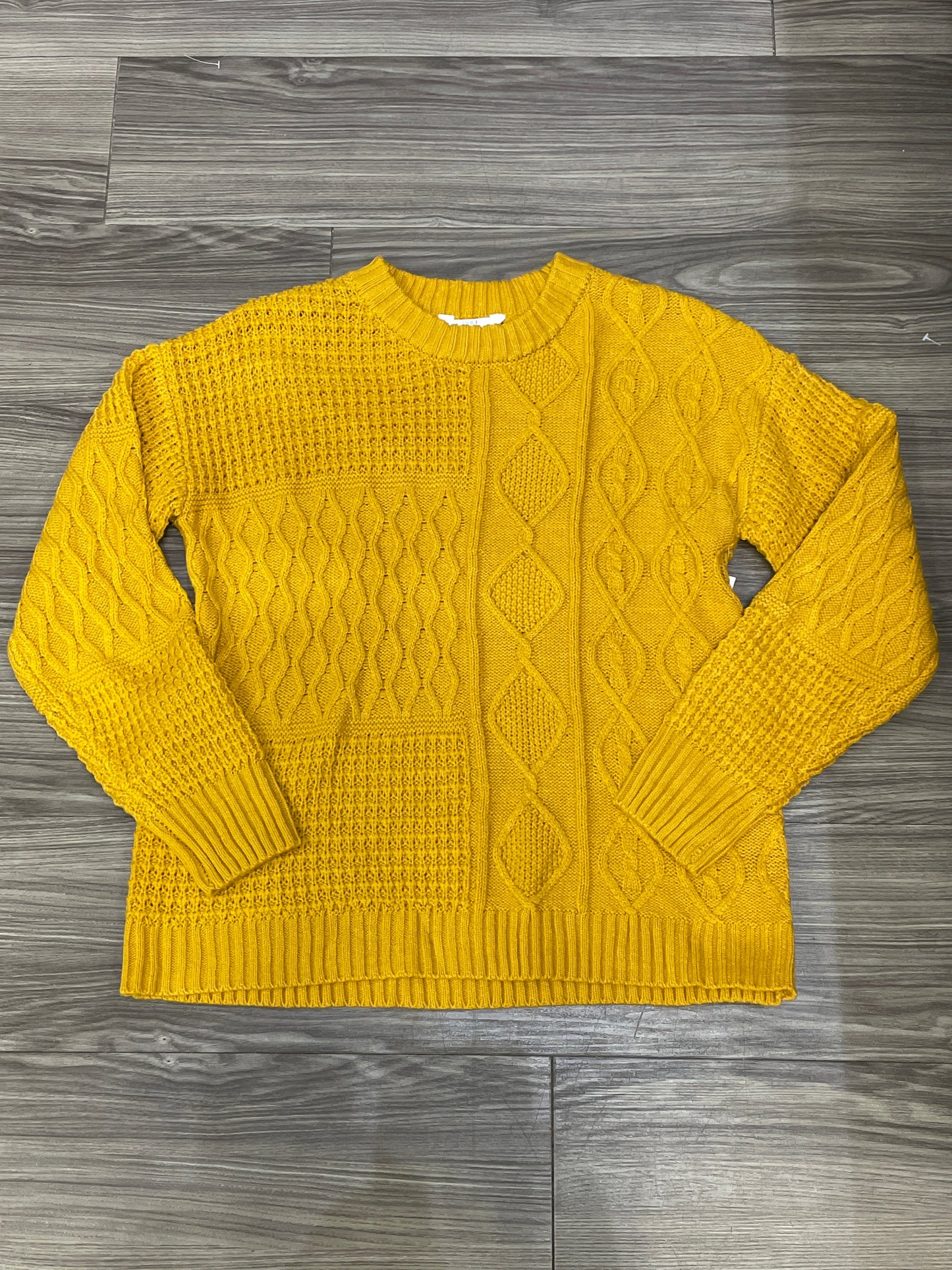 Sweater By Time And Tru In Yellow, Size: M