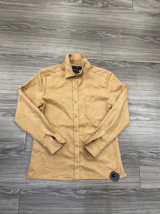 Top Long Sleeve By Charter Club In Tan, Size: S