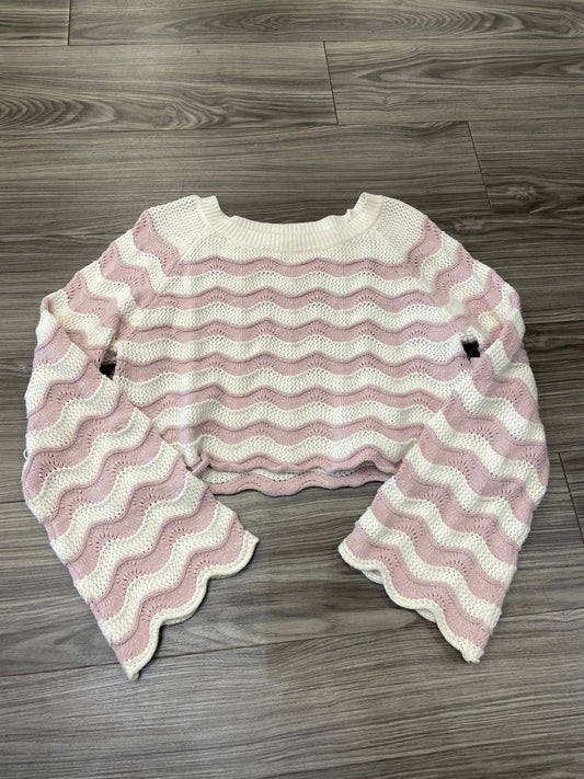 Top Long Sleeve By Altard State In Pink & White, Size: M