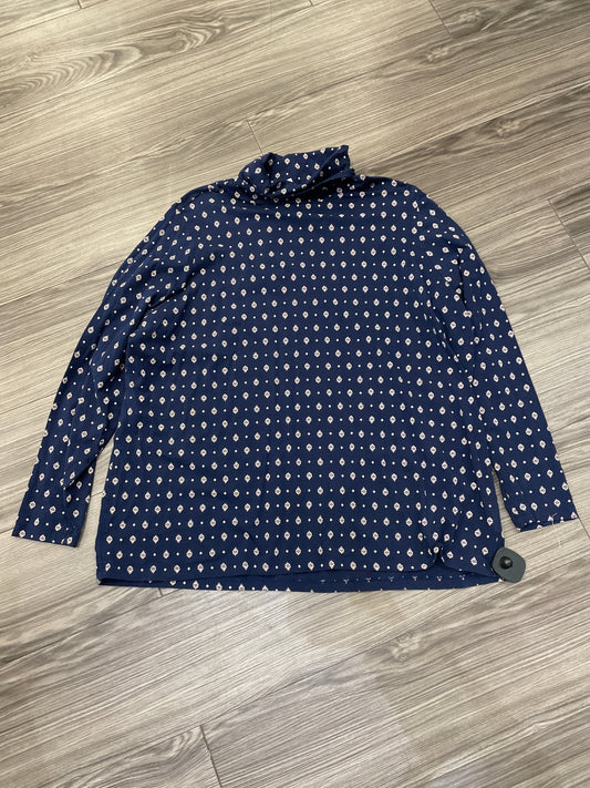 Top Long Sleeve By Lands End In Navy, Size: 2x