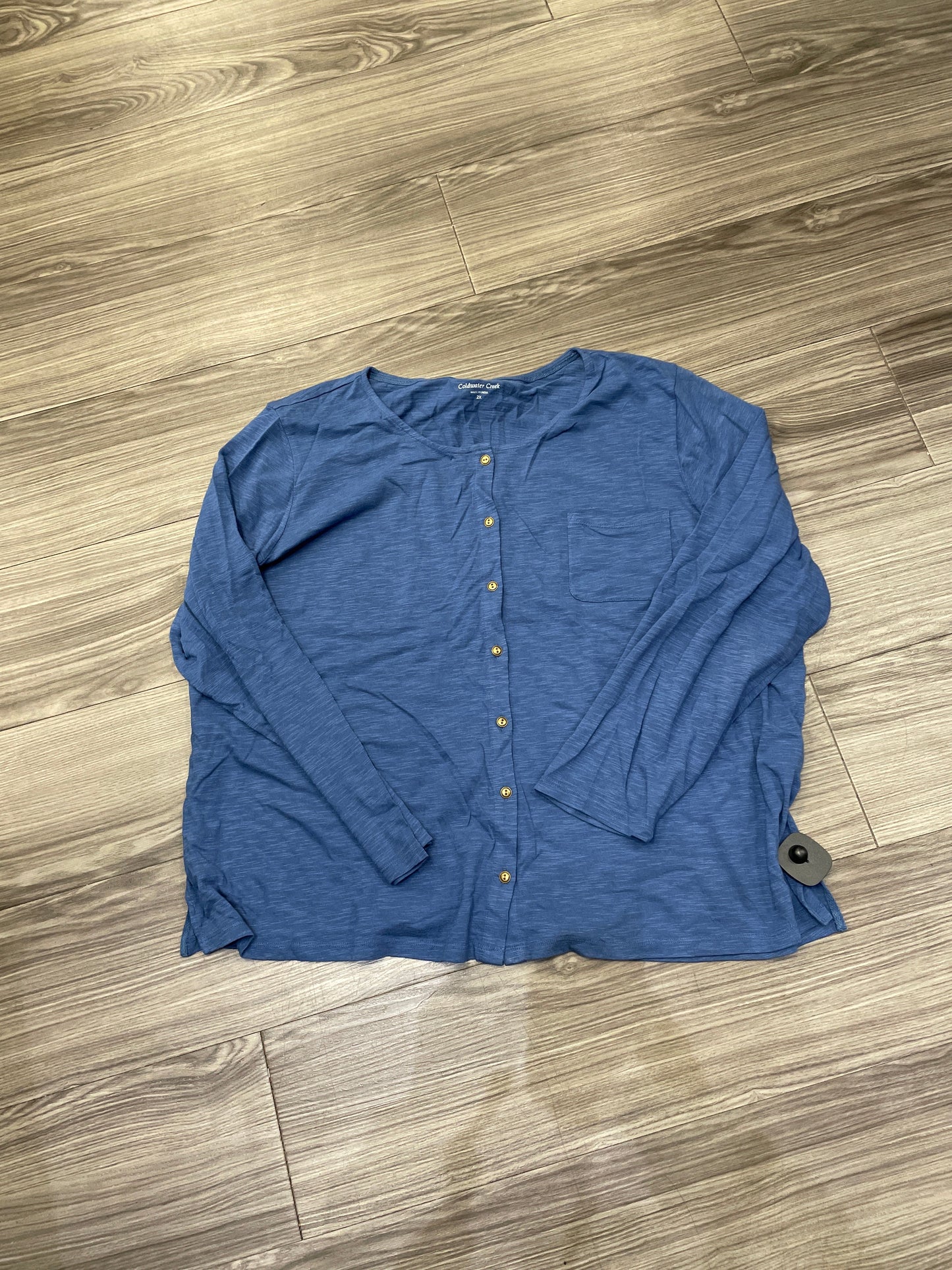 Top Long Sleeve By Coldwater Creek In Blue, Size: 2x