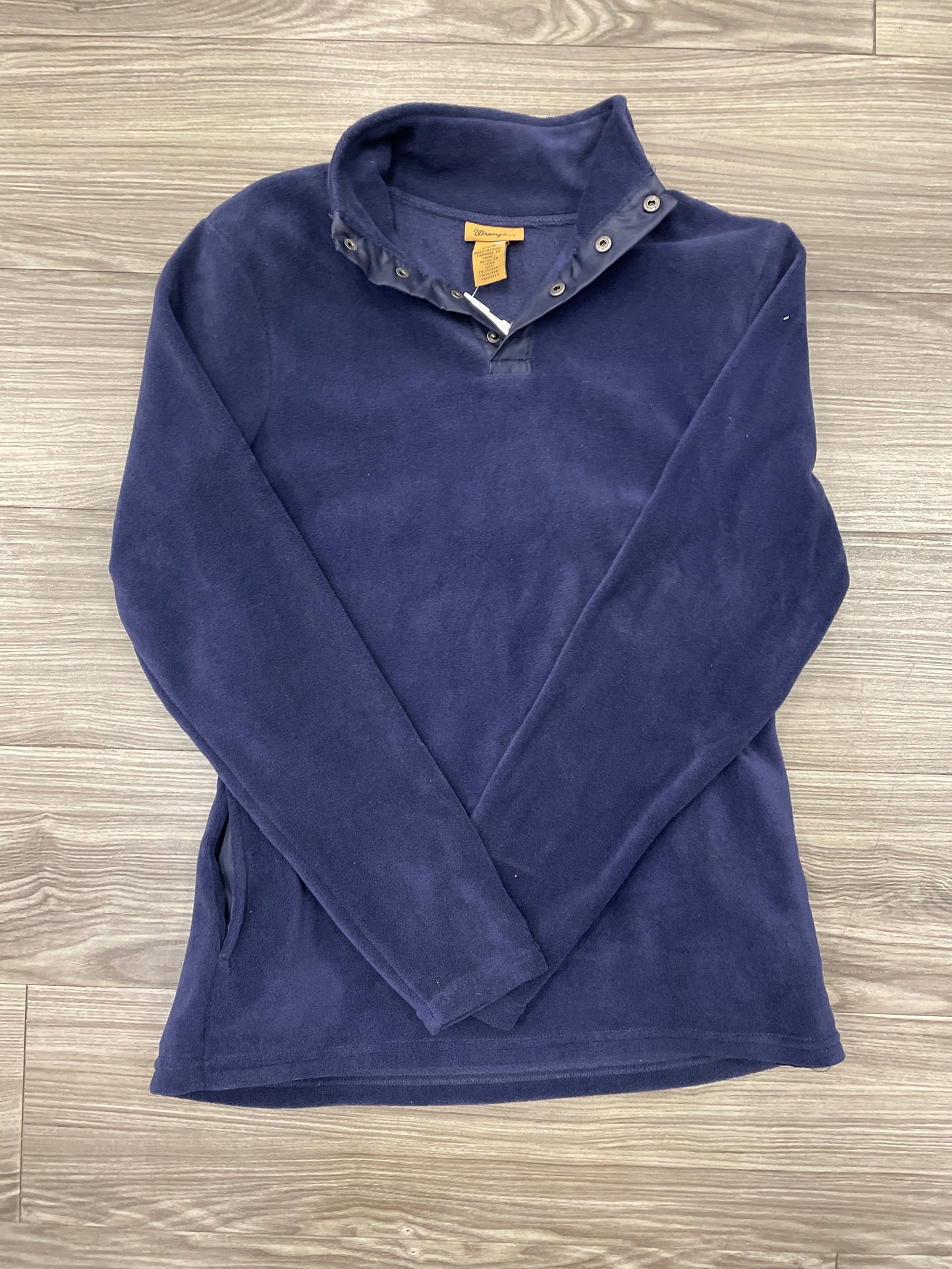 Sweatshirt Collar By Wrangler In Blue, Size: S