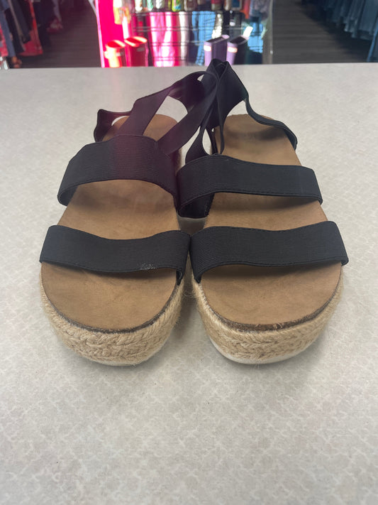 Sandals Flats By Time And Tru In Black, Size: 9