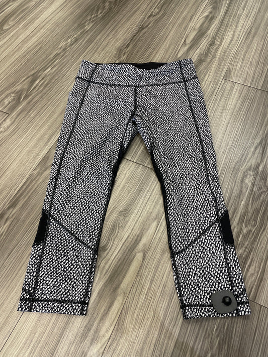 Black & White Athletic Leggings Lululemon, Size 6