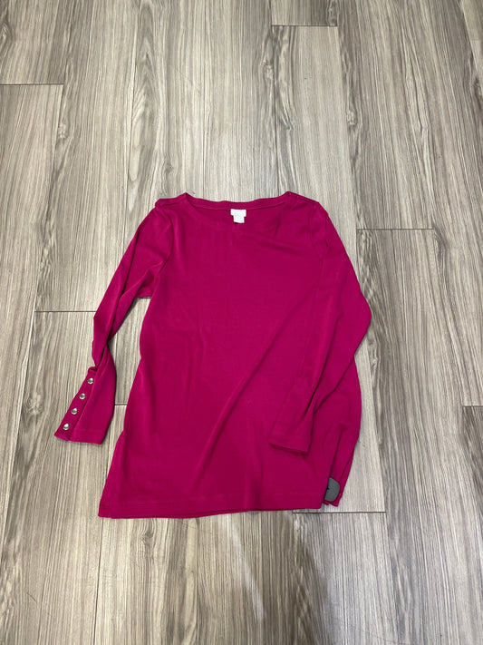 Pink Top Long Sleeve Chicos, Size M