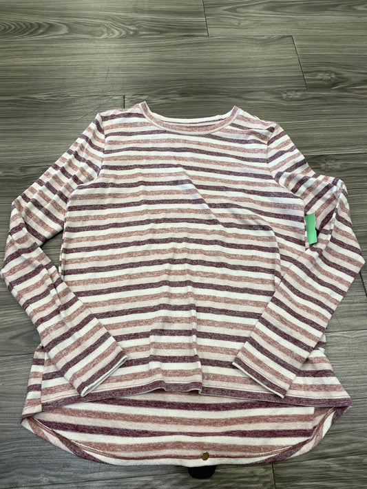 Top Long Sleeve By American Eagle In Striped Pattern, Size: S