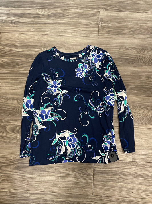 Top Long Sleeve By Chicos In Navy, Size: L