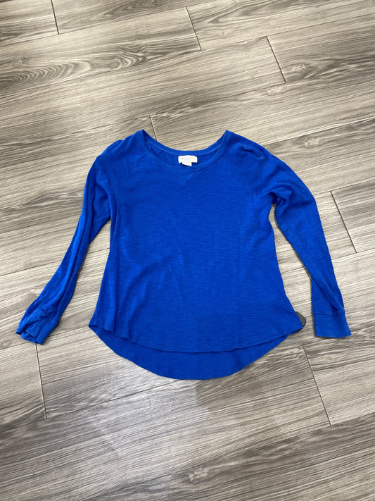 Top Long Sleeve By Liz Claiborne In Blue, Size: M