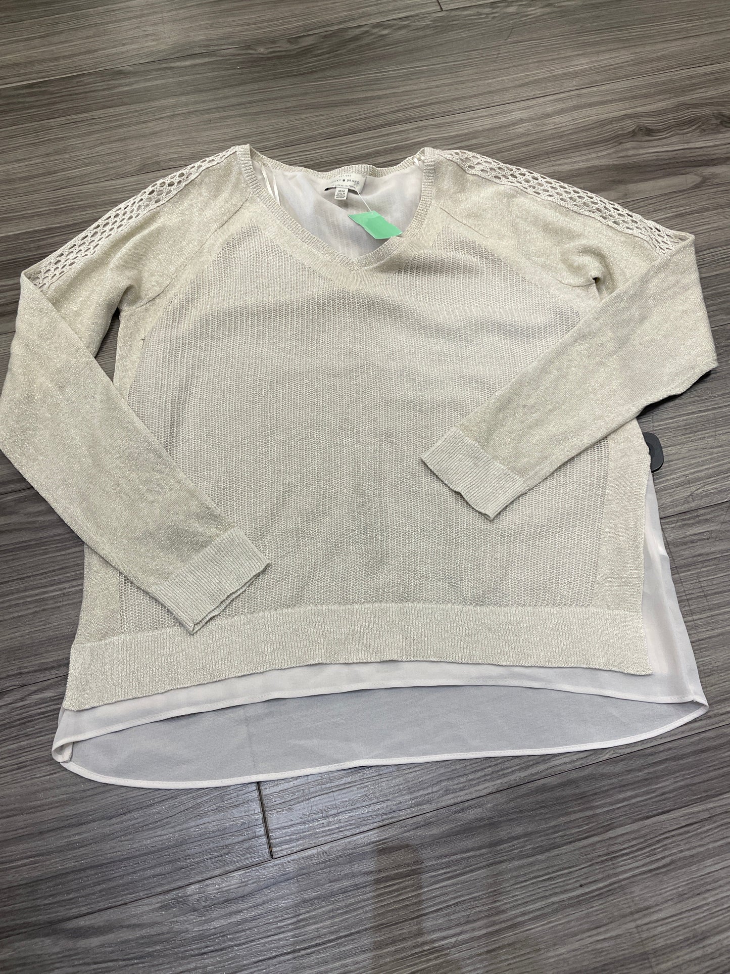 Sweater By Lucky Brand In Cream, Size: M