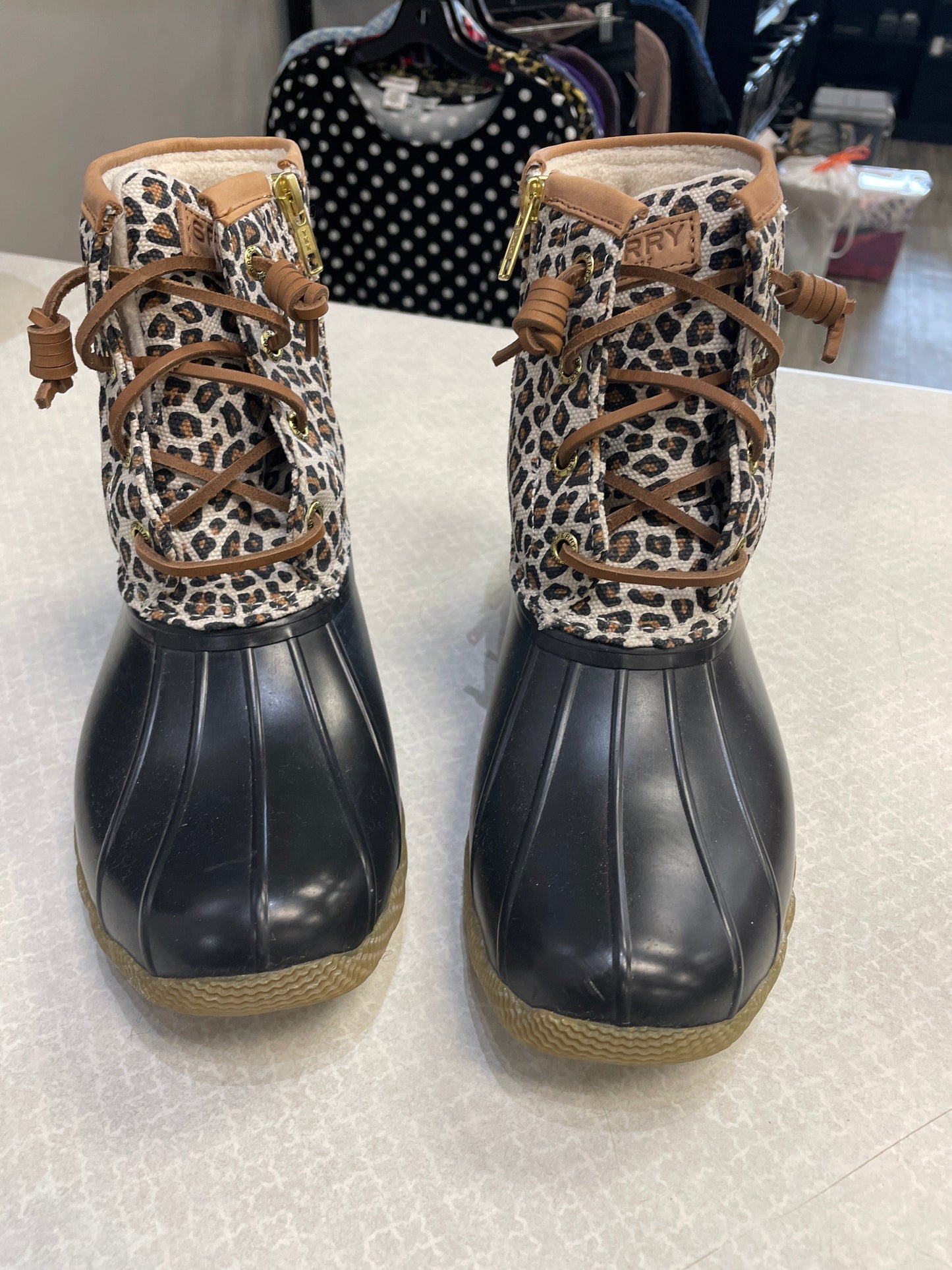 Boots Rain By Sperry In Animal Print, Size: 7.5