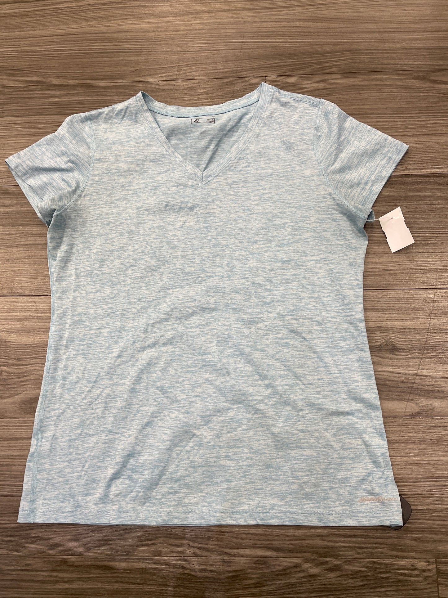 Top Short Sleeve By Eddie Bauer In Blue, Size: L