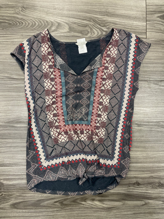 Top Short Sleeve By Lucky Brand In Multi-colored, Size: M