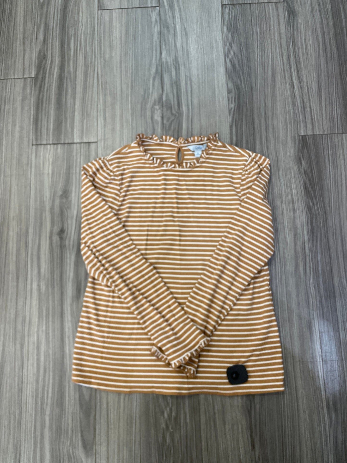 Top Long Sleeve By Croft And Barrow In Tan, Size: Xl