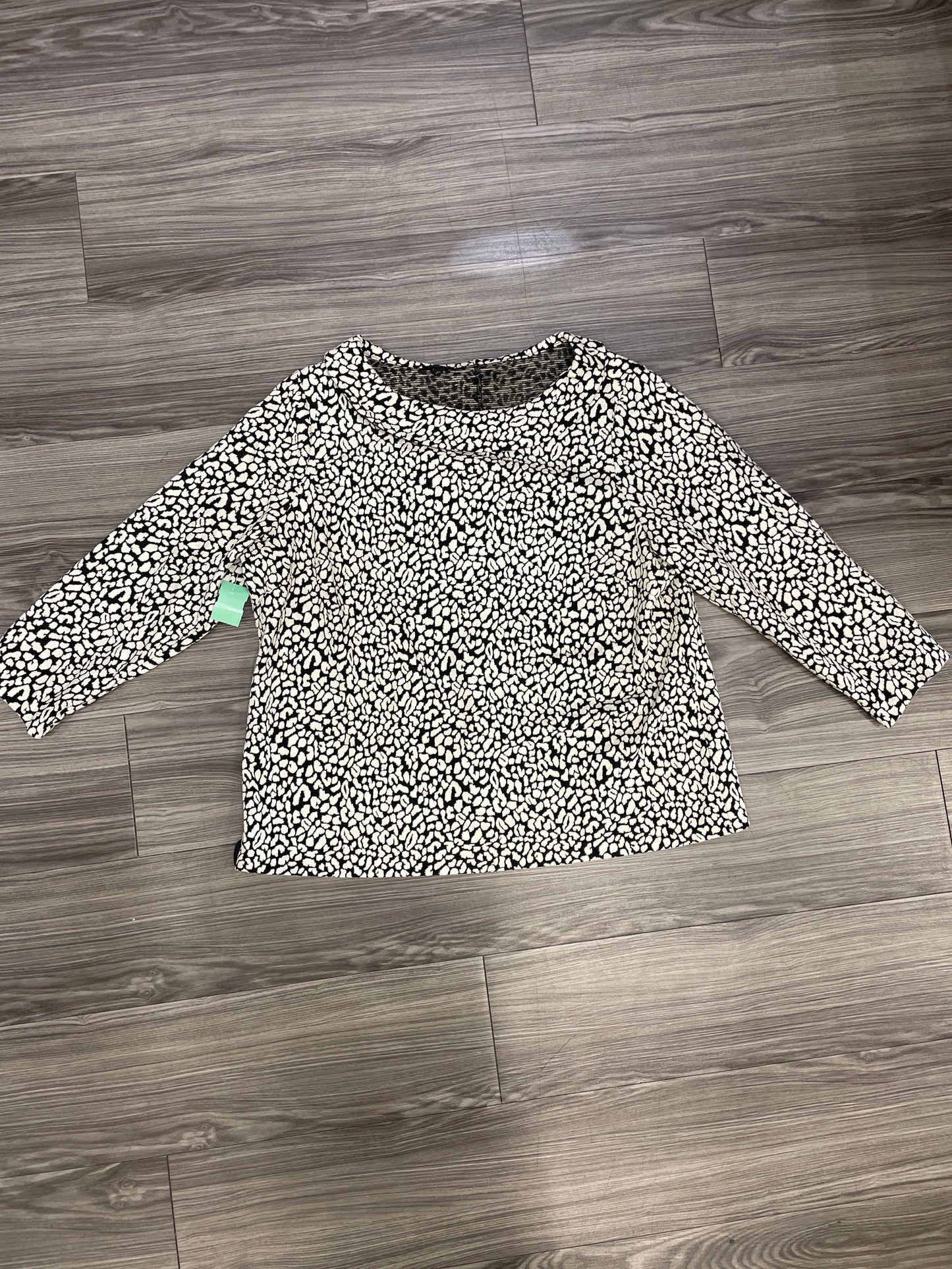 Animal Print Top Long Sleeve Talbots, Size 2x