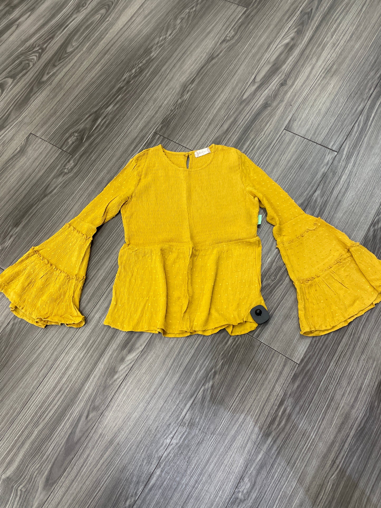 Top Long Sleeve By Altard State In Yellow, Size: M