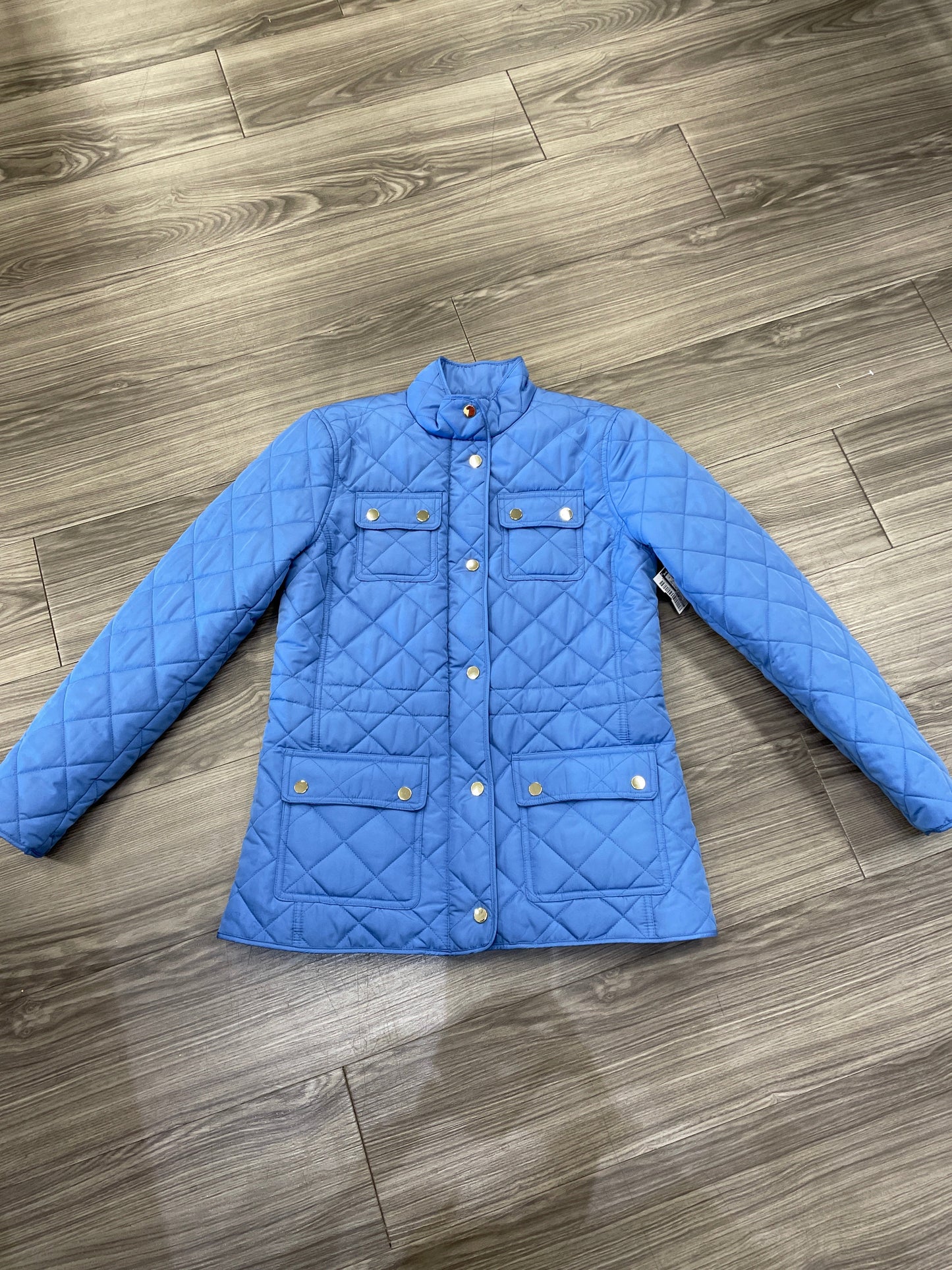 Coat Puffer & Quilted By Charter Club In Blue, Size: S