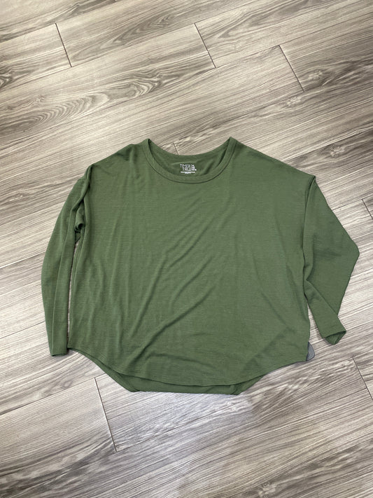 Top Long Sleeve By Time And Tru In Green, Size: Xl