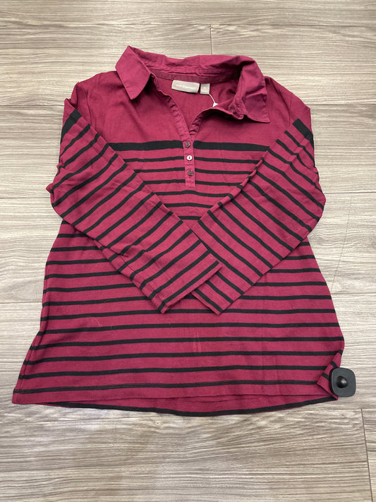 Top Long Sleeve By Croft And Barrow In Maroon, Size: Xl