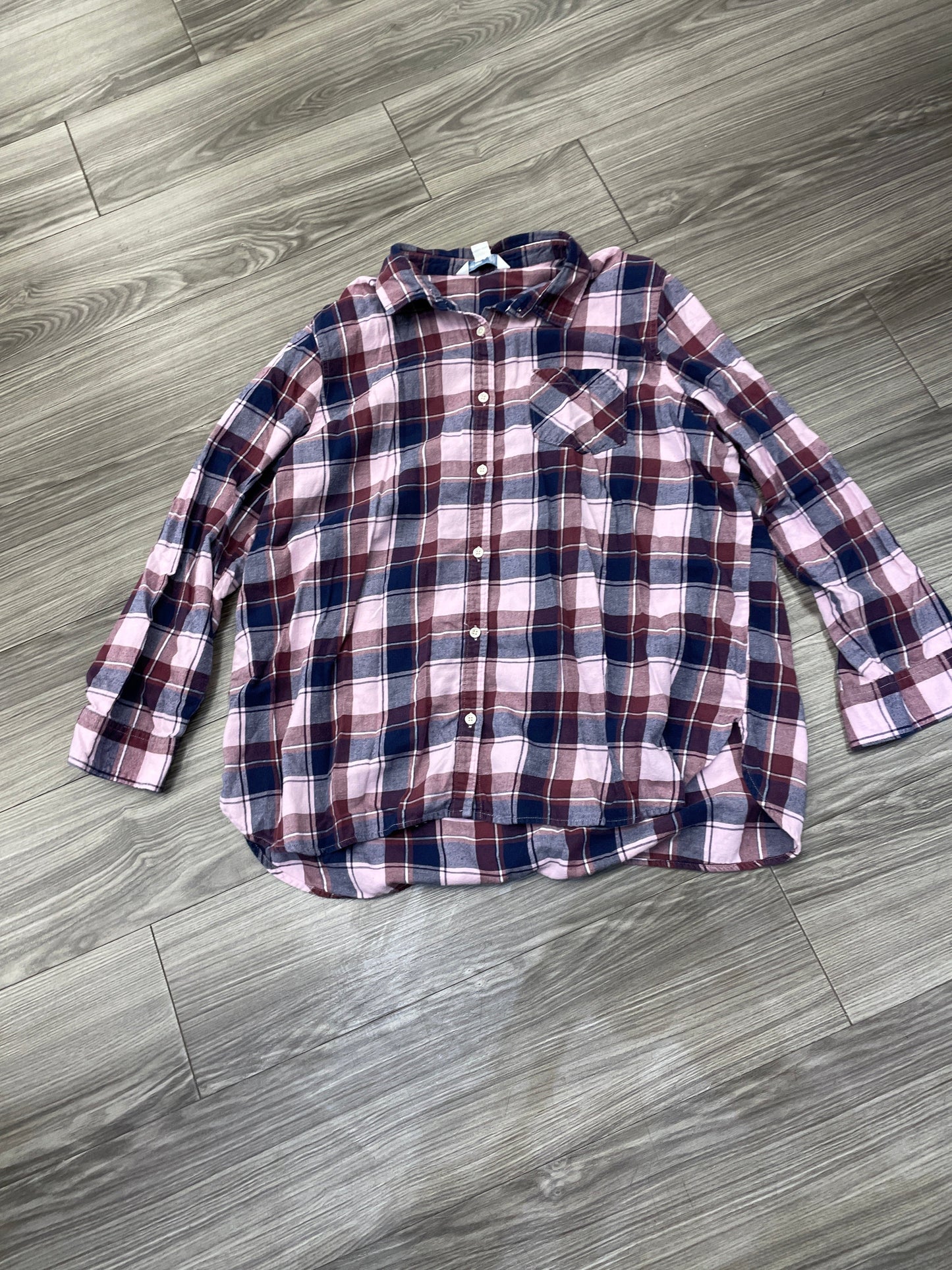 Top Long Sleeve By Old Navy In Pink, Size: Xxl