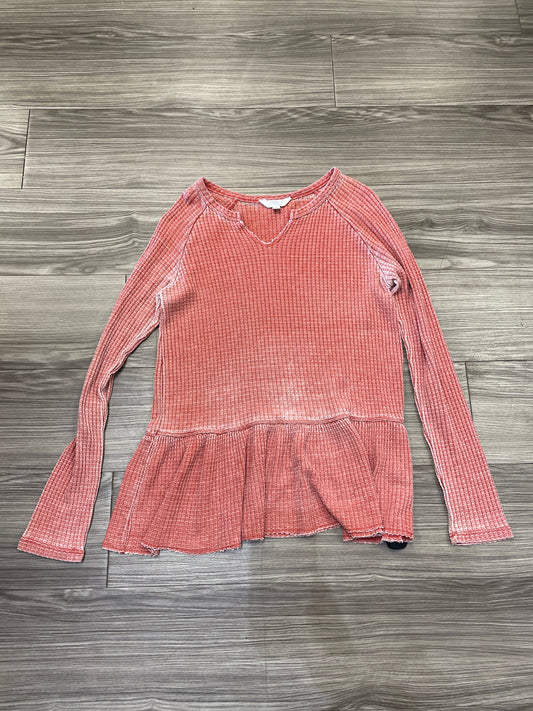 Top Long Sleeve By Time And Tru In Pink, Size: M