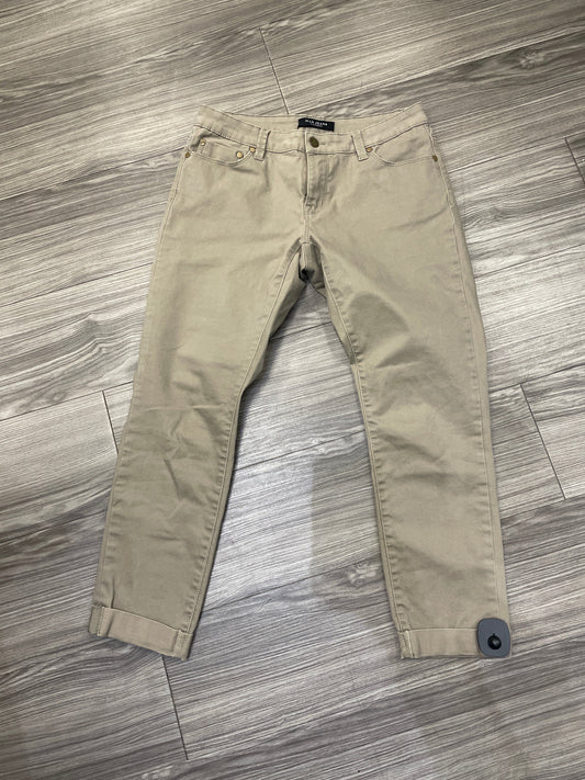 Jeans Straight By Max Studio In Beige, Size: 6