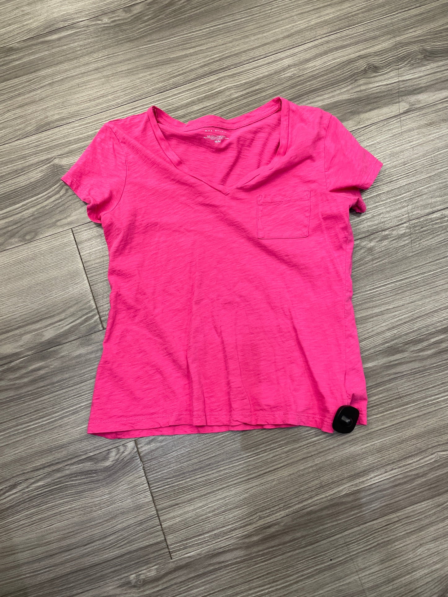 Top Short Sleeve By Max Studio In Pink, Size: M