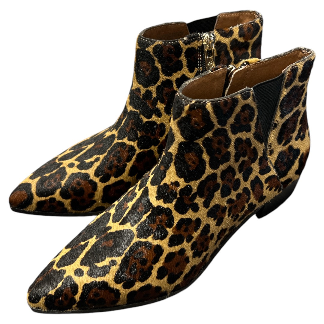 Boots Ankle Flats By Antonio Melani In Animal Print, Size: 10