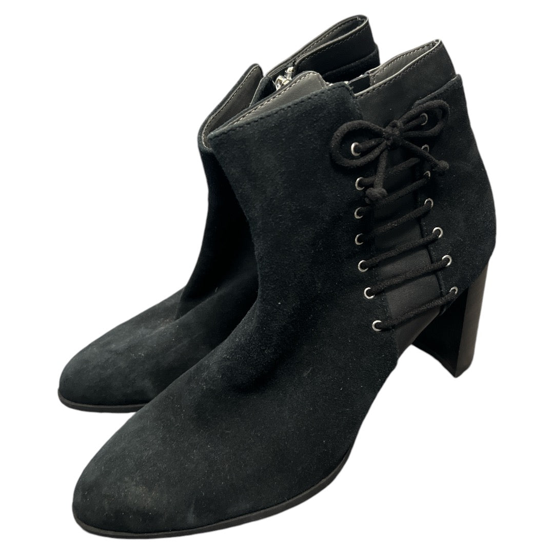 Boots Ankle Heels By Adrienne Vittadini In Black, Size: 9