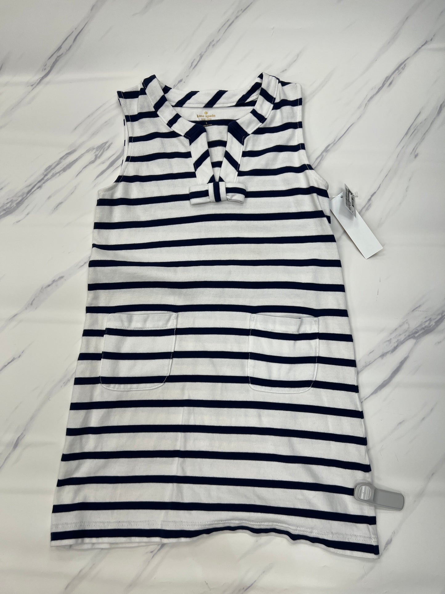 Dress Designer By Kate Spade In Striped Pattern, Size: L