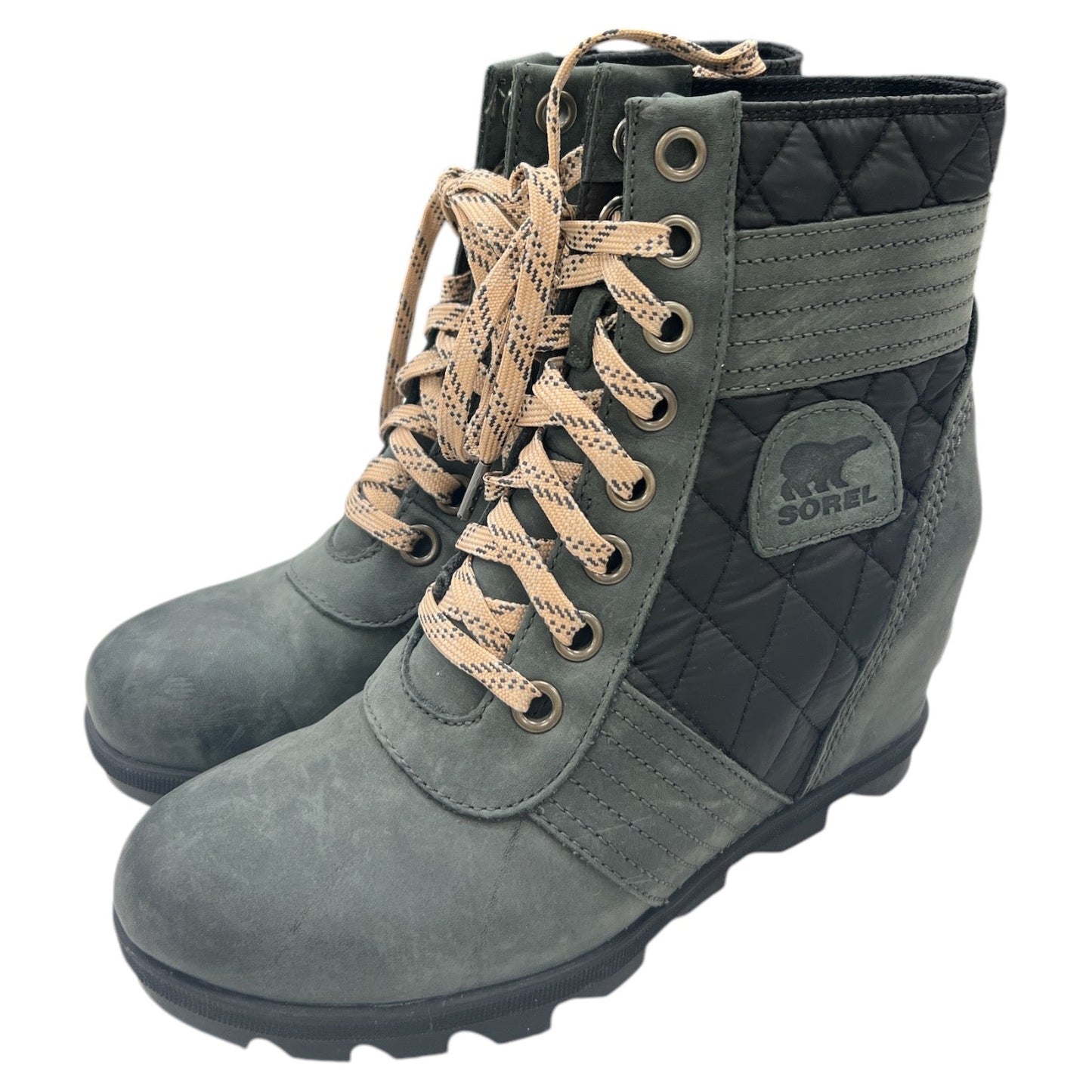 Boots Ankle Heels By Sorel In Green, Size: 8