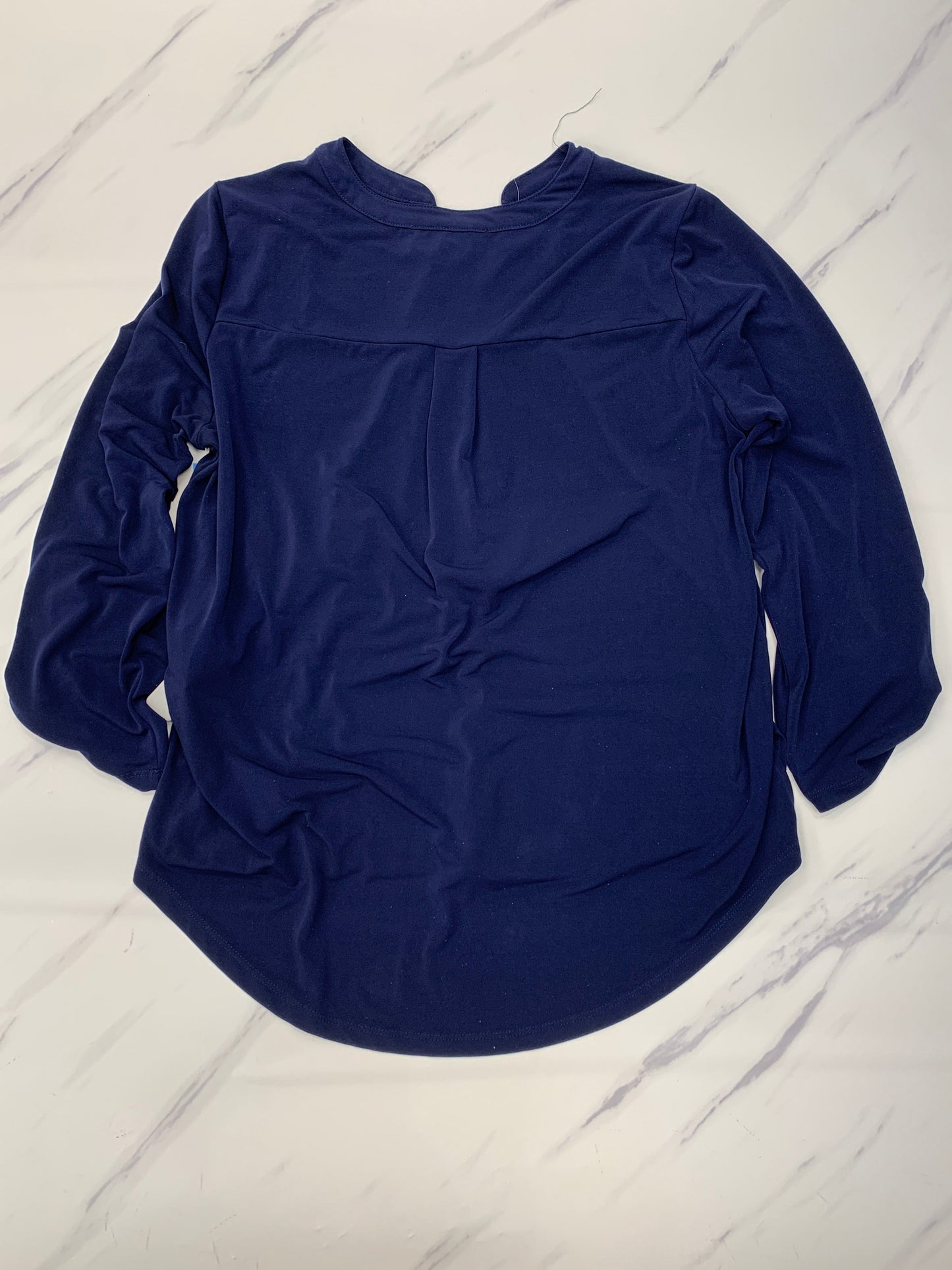 Top 3/4 Sleeve Basic By Michael By Michael Kors In Blue, Size: L