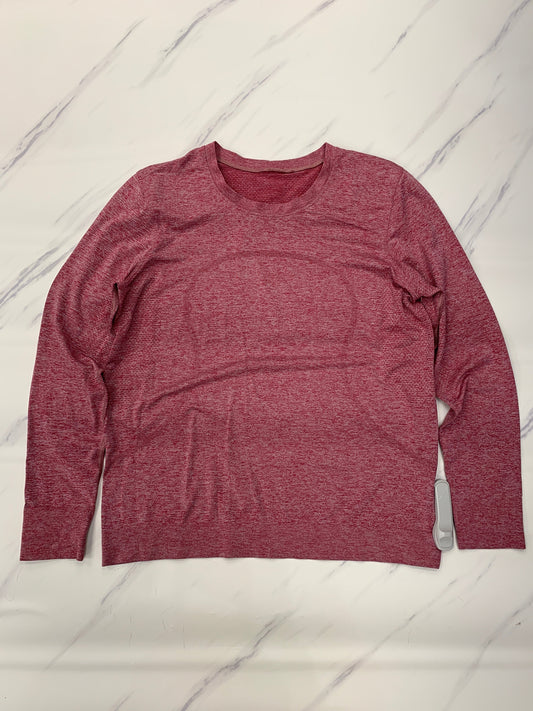 Athletic Top Long Sleeve Crewneck By Lululemon In Red, Size: 10