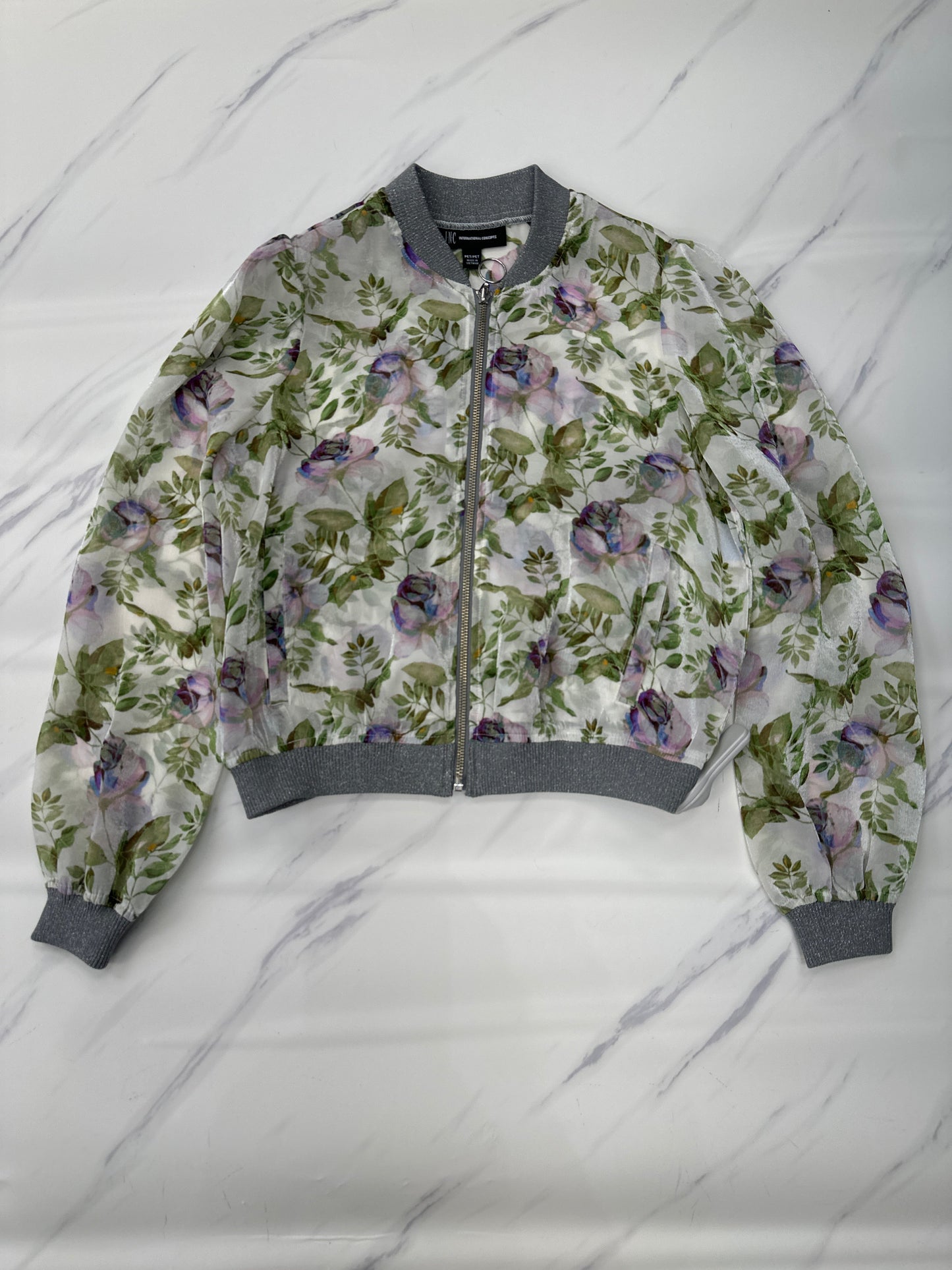 Jacket Shirt By Inc In Floral Print, Size: Sp