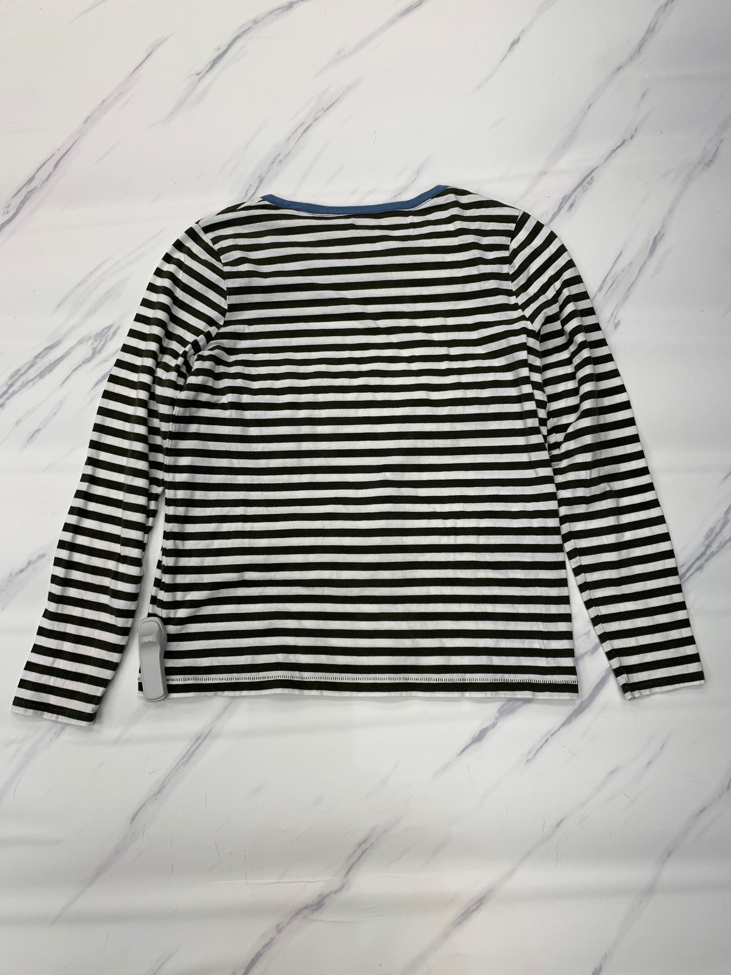 Top Long Sleeve Basic By Madewell In Striped Pattern, Size: M