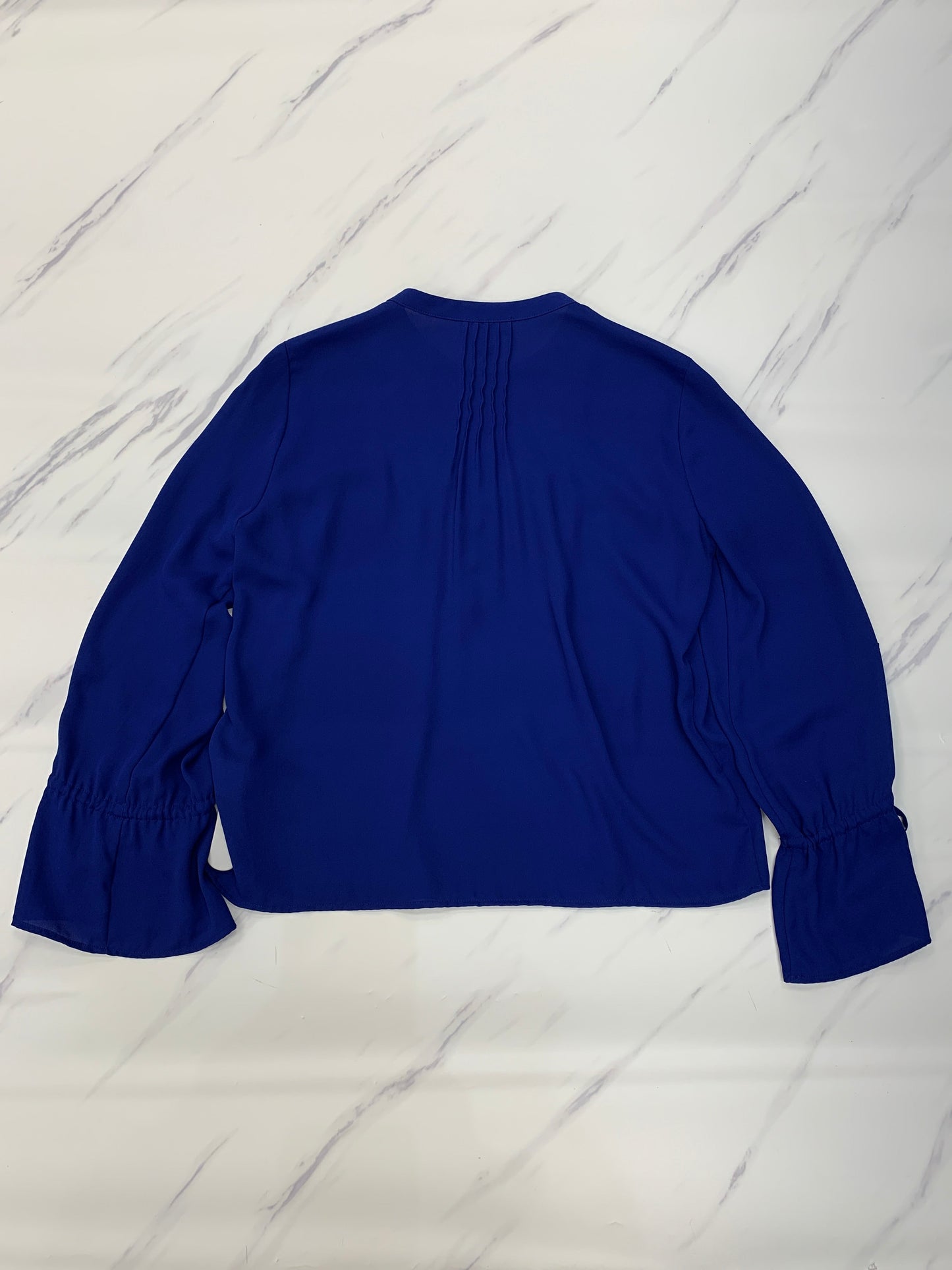 Top Long Sleeve By J Crew In Blue, Size: Petite   Small