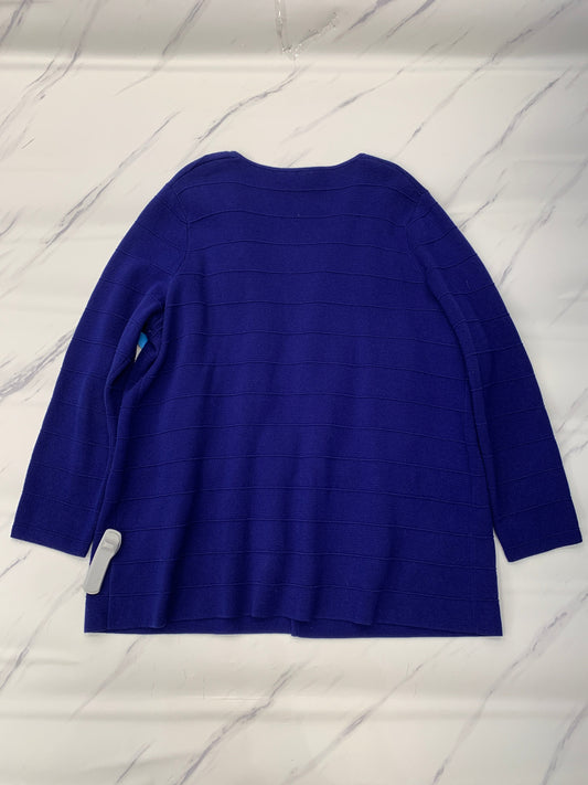 Sweater Cardigan By Talbots In Blue, Size: 2x