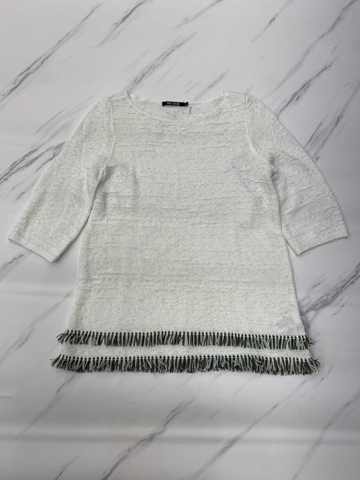 Sweater By Nic + Zoe In White, Size: Petite   S